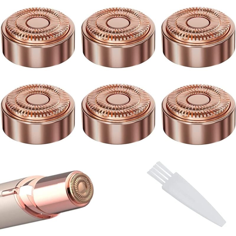 Sollbry Ersatzköpfe kompatibel mit Finishing Touch Flawless Generación 2 Gesichtshaarentferner für Lippen, Kinn, Wangen und Stifte von Poweka (6