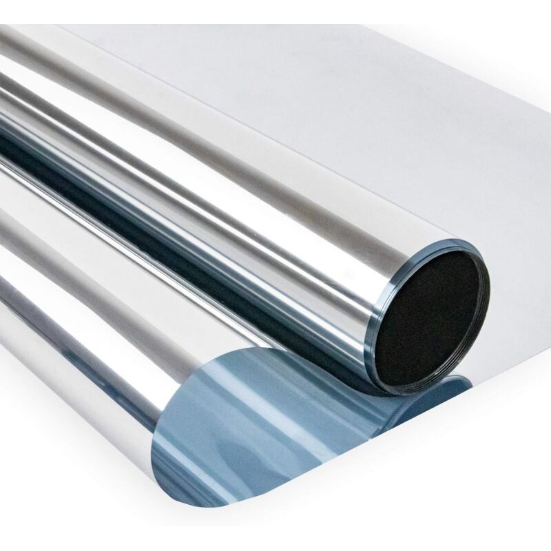 Sollbry - Fensterfolie, Sichtschutz-Fensterfolie, Spiegel-Fensterfolie, Einweg-Fensterfolie, Anti-Hitze-Anti-UV-Sichtschutz für Fenster, Büro,