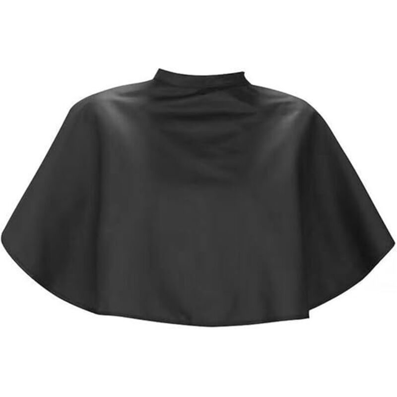 Sollbry Friseurumhänge Kleid Haarumhang Schwarz Wasserdichter Make-up-Umhang Haarfärbeschal Kurzer Schal für den Friseursalon zum Schutz der Kleidung
