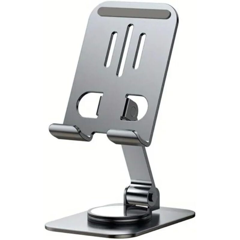 Sollbry - Generic 360 Grad drehbarer Handyhalter, robuste Metallkonstruktion mit rutschfestem Griff, Metallunterstützung für Handys und Tablets