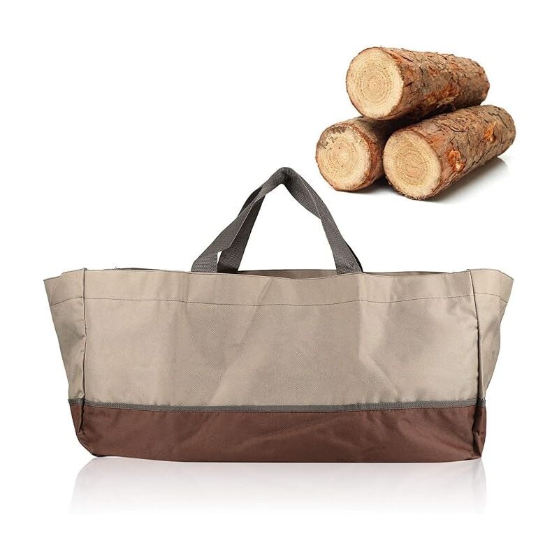 Holzkohle-Tragetasche, 600D-Oxford-Stoff, Brennholz-Tragetasche, Holzkohle-Tragetasche, großes Volumen, wasserdicht für einfaches Tragen - Sollbry
