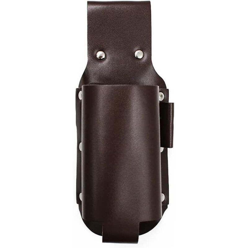 Sollbry Klassisches Bier mit Lederbezug, handgefertigter Leder-Bierträger mit Flaschenhalter für Getränke-Hüfttasche (braun)