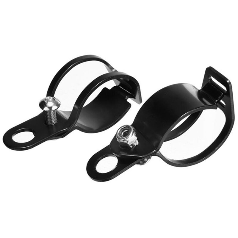 Sollbry Motorrad-Blinkerhalterung, Universal-Blinkergabel-Befestigungsklemme, 27–36 mm Gabelversetzungsklemmen, schwarze Motorrad-Blinkerhalterung.