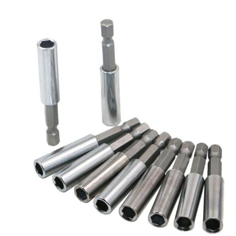 Promotion Magnetischer Bithalter-Satz, 10-teilig, Verlängerungs-Bit-Schraubendreher, 1/4 Zoll Sechskantschaft, Elektrowerkzeug, 60 mm - Sollbry