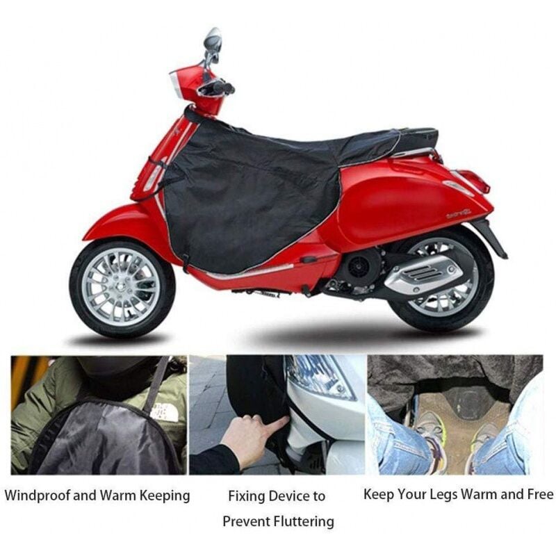 Scooter-Beinabdeckung, Scooter-Schürze, universelle wasserdichte Kälte- und Regenschutzabdeckung mit reflektierendem Streifen, Beinschutz und