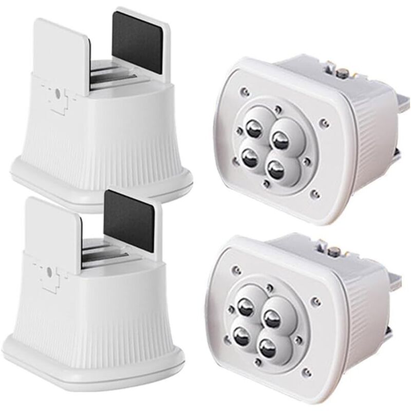 Sollbry - Set aus 4 verstellbaren Bett- und Möbelerhöhungen mit Schraubklemme und Riemenscheibe, 6 cm Höhe für Sofas, Überbetttische, passend für