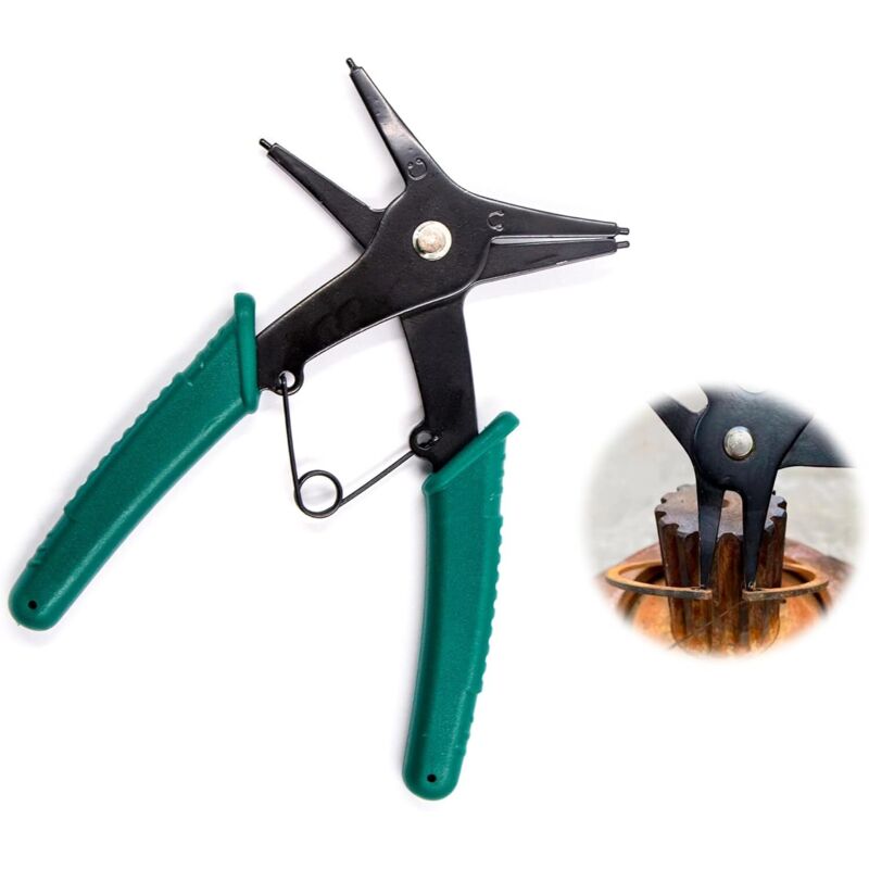 Sicherungsring-Sicherungsringzange – 2-in-1-Sicherungsring-Sicherungsringe, Werkzeug zum Entfernen und Wiederzusammenbau, internes externes Werkzeug