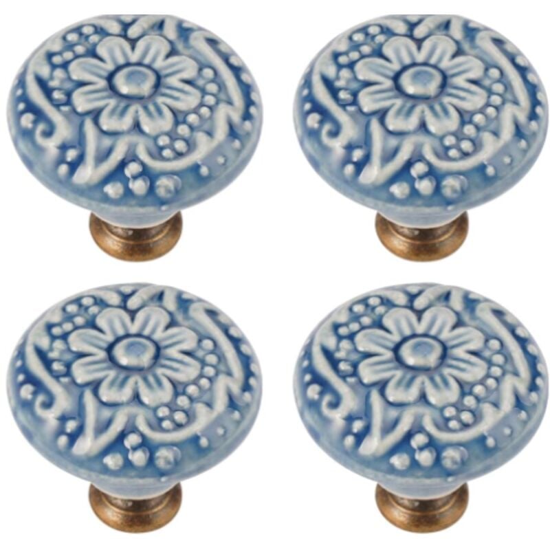 Stück Keramik-Türknöpfe, Vintage-Keramik-Schubladentürgriff, 35 mm Vintage-Möbelknopf mit Schrauben, Schubladenknöpfe, Keramik-Schubladenknöpfe für