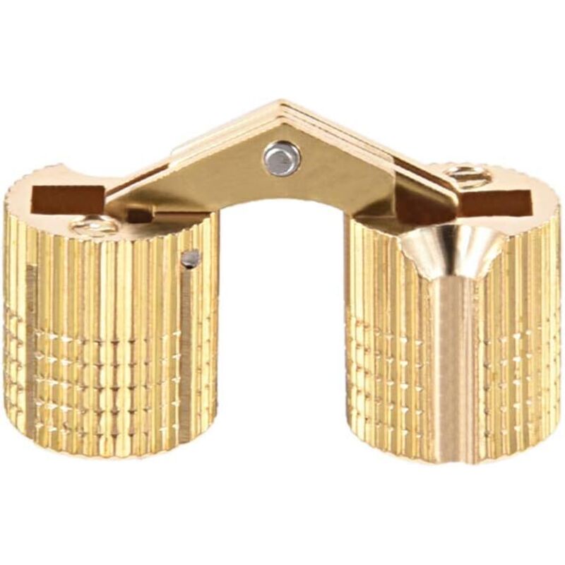 Sollbry - Stück zylindrisches Scharnier, unsichtbares Scharnier für Tür, Schrank, Schrank, 12 mm, offener Winkel 180°