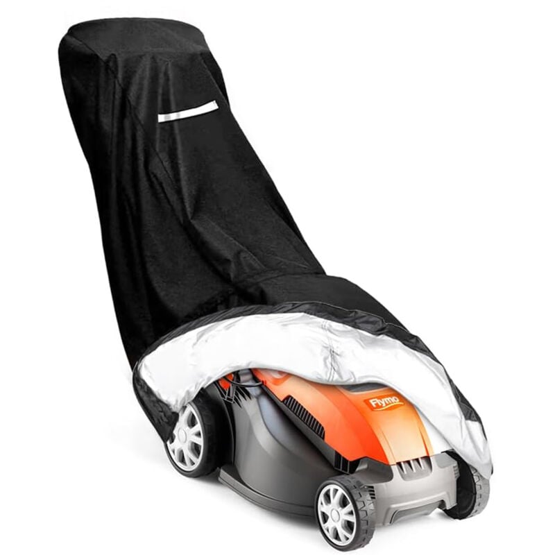 Universelle Rasenmäher-Abdeckung, Oxford 210D Rasenmäher-Abdeckung – wasserdicht und staubdicht, Rasenmäher-Schutzplane (195 x 108 x 66 cm) - Sollbry