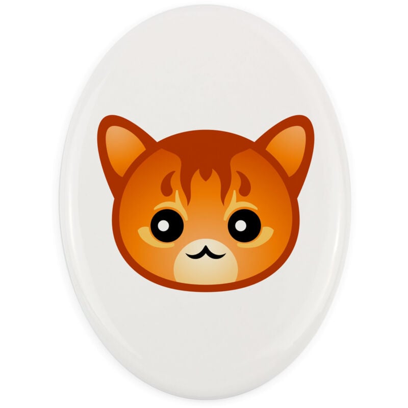 Somali - Keramik-Grabsteinfliese mit Grafik und Inschrift von Art-Dog