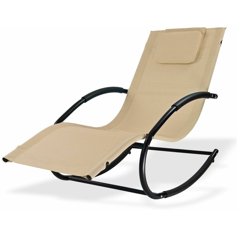 Dema - Sonnenliege Relaxliege Gartenliege Liegestuhl Schaukelliege Swing Natur Liege