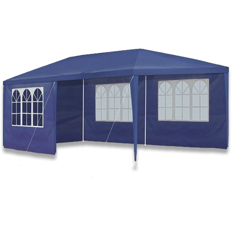 MaxxGarden Pavillon 3x6 - Wasserdicht Stabil - Festzelt und Gartenzelt - Popup Bierzelt - Partyzelt 12m² - 4 Seitenteilen - UV Schutz 50+ - Blau