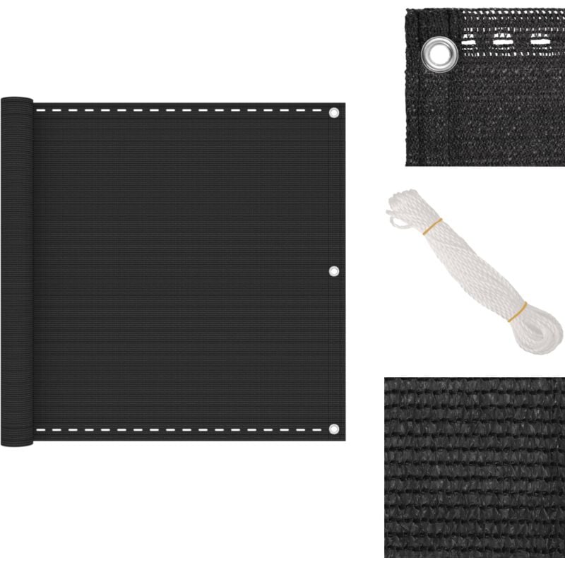 Vidaxl - Balkon-Sichtschutz Anthrazit 90x300 cm hdpe - Balkon Sichtschutz - hdpe Schirm - Sonnenschutz Balkon - Windsack - Privacy Screen Balcony