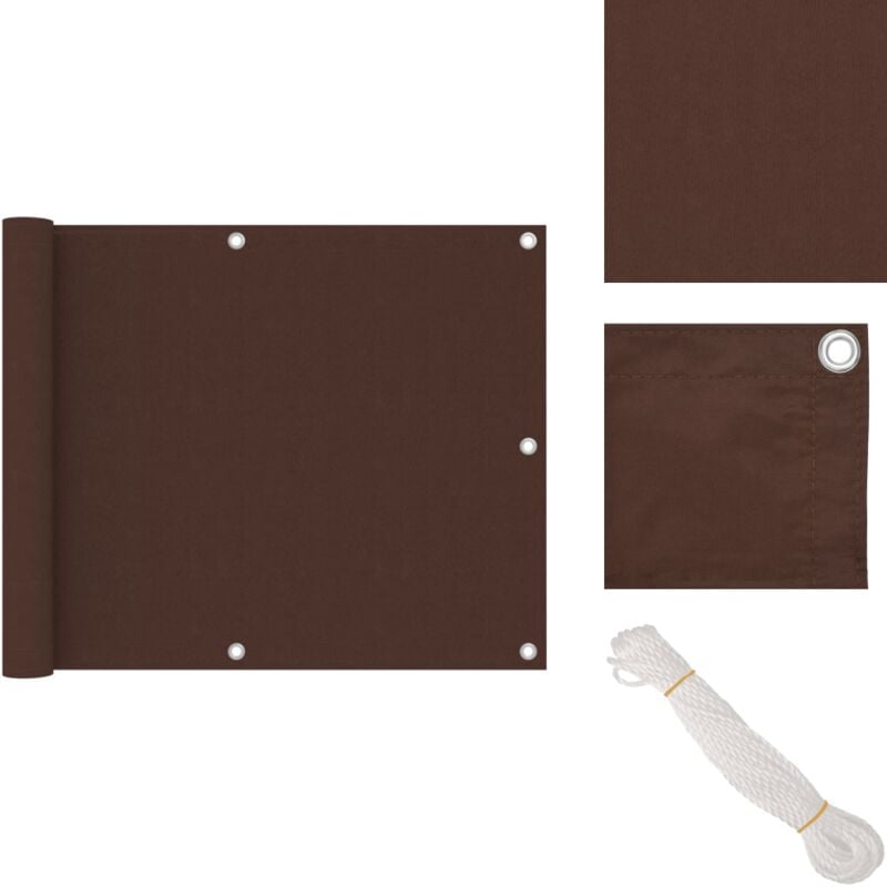 Vidaxl - Balkon-Sichtschutz Braun 75x300 cm Oxford-Gewebe - Balkon Sichtschutz - Privatsphäre Schutz - Windschutz - Wasserfest - uv Schutz