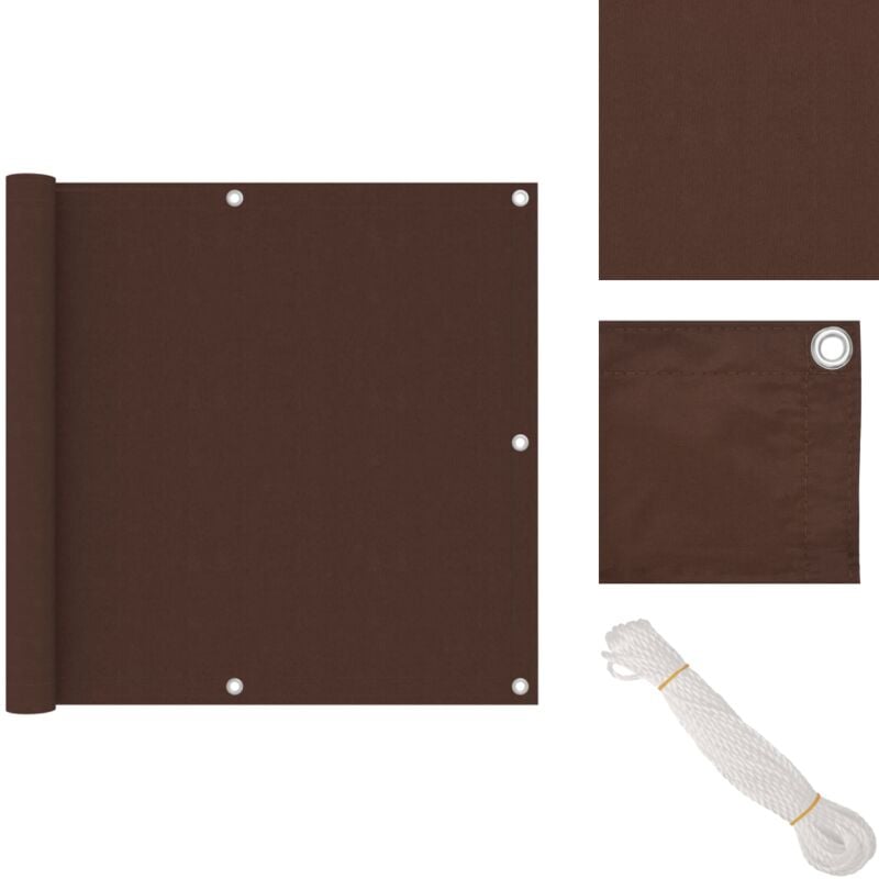 Vidaxl - Balkon-Sichtschutz Braun 90x300 cm Oxford-Gewebe - Balkon Sichtschutz - Windschutz - Wasserfest - uv Schutz - Oxford Gewebe