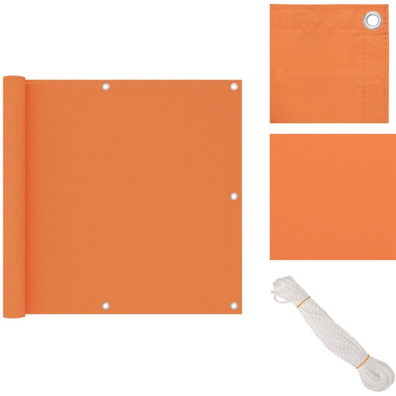 Vidaxl - Balkon-Sichtschutz Orange 90x400 cm Oxford-Gewebe - Balkon Sichtschutz - Windschutz - Wasserfest - uv Schutz - Oxford Gewebe