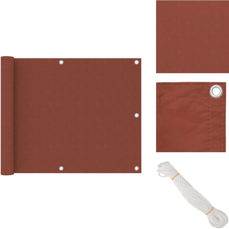 Vidaxl - Balkon-Sichtschutz Terrakotta-Rot 75x300 cm Oxford-Gewebe - Balkon Sichtschutz - Terrakotta - Wasserfest - uv Schutz - Windschutz