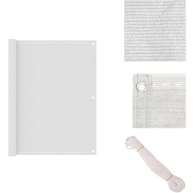 Vidaxl - Balkon-Sichtschutz Weiß 120x500 cm hdpe - Balkon Sichtschutz - hdpe - Weißer Sonnenschutz - Winddurchlässiger Schirms - Uv-Schutz