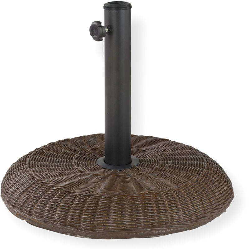 Sonnenschirmständer Schirmständer im Rattan Design 15 kg Ständer für Schirm