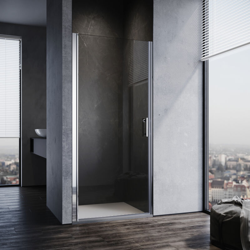 Duschtür Nischendrehtür Nano dusche Duschtrennwand Beschichtung Nischentür Schwingtür 80 x 195 cm esg Glas Dusche Glastür Dusche Pendeltür - Sonni