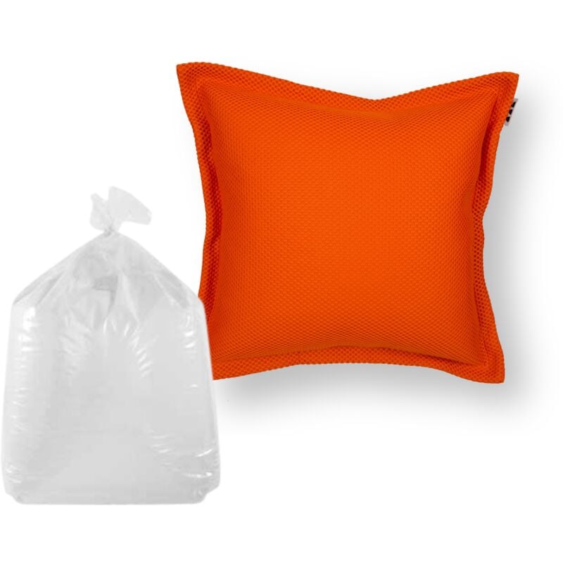Set Schwimmendes Kissen Kleines Kissen Schwimmend + Styropor, 45x45x25 cm, UV-beständig, orange - Soo Santaï