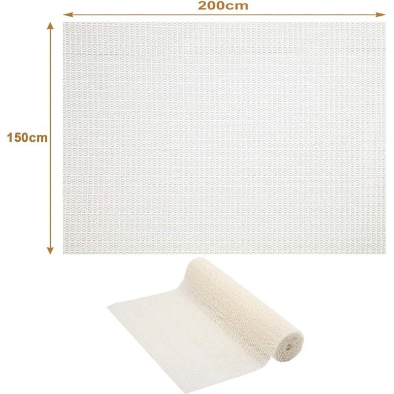 Teppichunterlage, Anti-Rutsch-Teppichunterlage, Anti-Rutsch-Teppichschutz - Teppichunterlage, Teppichstopper, Anti-Rutsch-Teppichschutz (Beige,