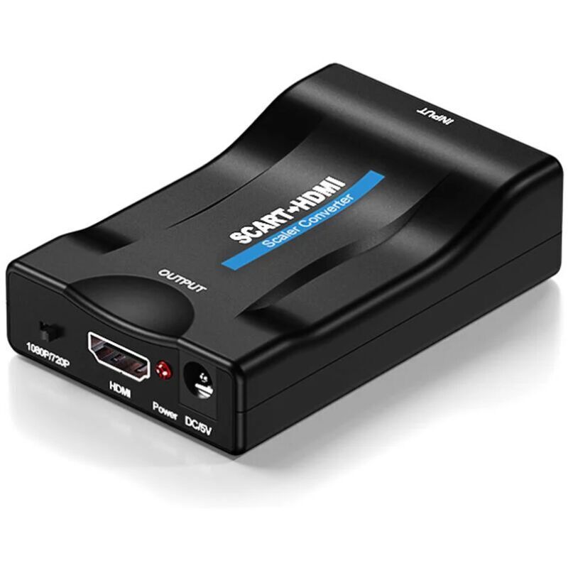 Spannungswandler – 1080p SCART zu HDMI High-End Video-Audio-Konverter-Adapter für HD-TV, DVD, Sky-Receiver und Set-Top-Box (Plug & Play)
