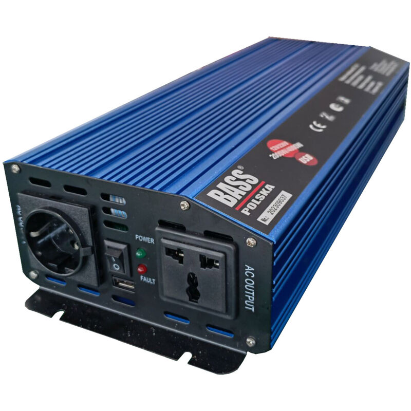 Spannungswandler 12 V-230 V, 2000/4000 W, Vollsinus