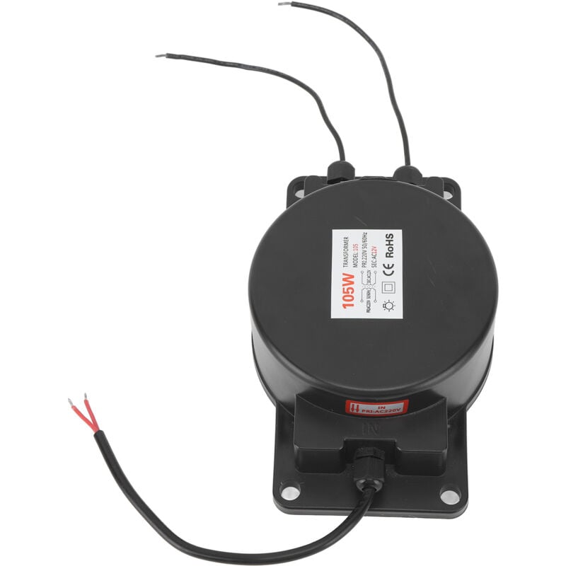 Spannungswandler-Transformator für Poolbeleuchtung, 105 W, 220 V auf 12 V, Landschaftstransformator für den Außenbereich, wasserdicht IP68,
