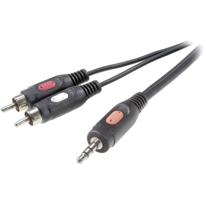 SP-7869920 Cinch / Klinke Audio Anschlusskabel [2x Cinch-Stecker - 1x Klinkenste - Speaka Professional