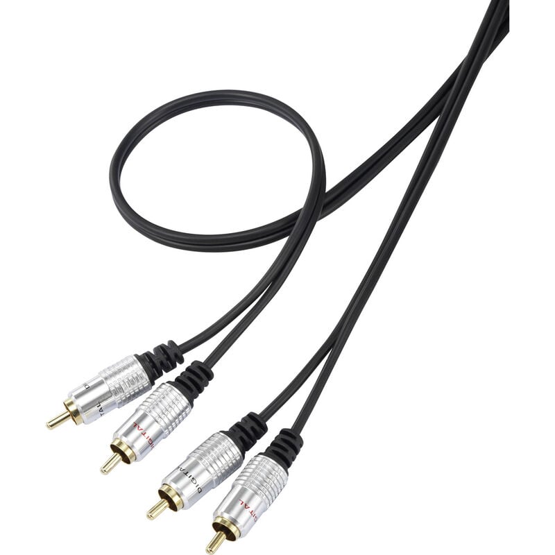 Speaka Professional - SP-7870144 Cinch Audio Anschlusskabel [2x Cinch-Stecker - 2x Cinch-Stecker] 1.00