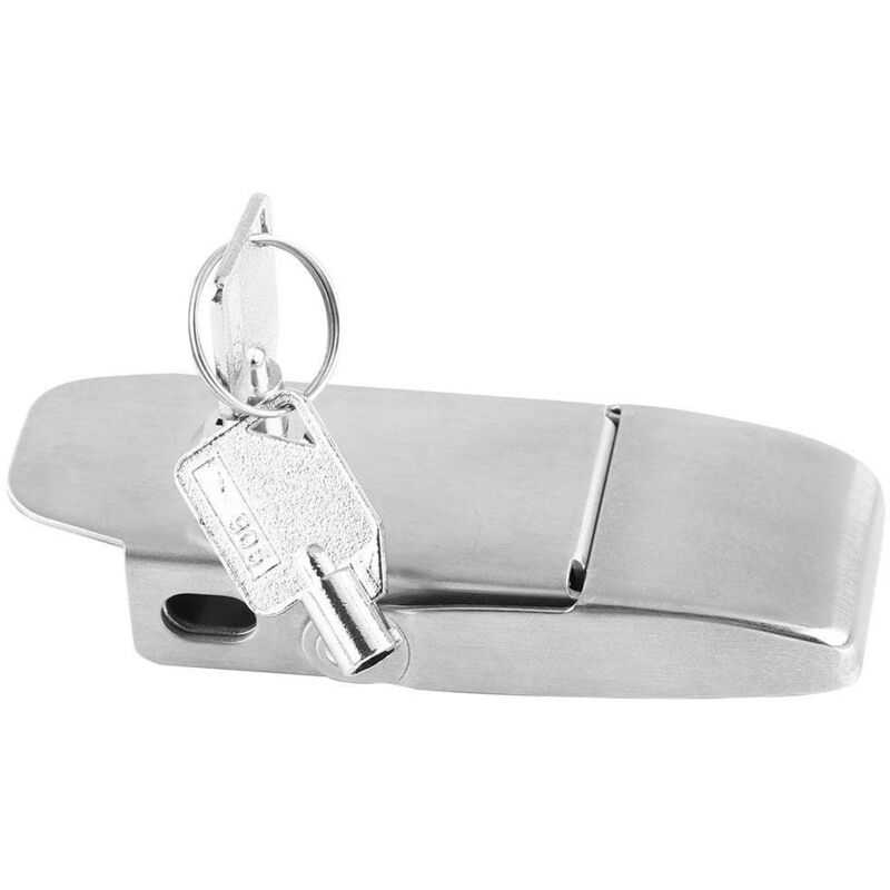 Ej.life - Sperren Sie Haspe Schnalle aus Edelstahl Kabinett Verriegelung Selbstschließende Werkzeug Hardware Feder Last Toggle Latch Clamp Box Fall