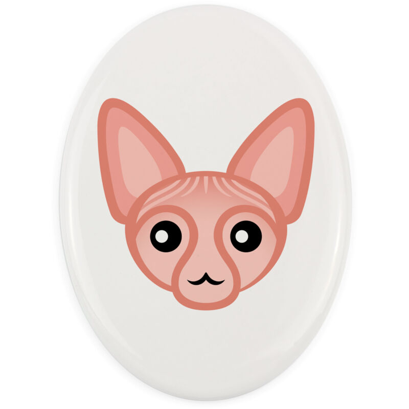 Sphinx - eine keramische Grabsteinfliese mit Grafik und Inschrift von Art-Dog