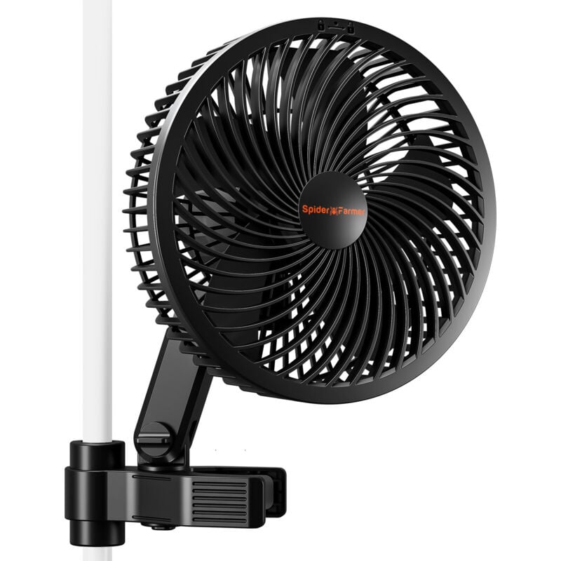 2025 Spider Farmer 6' Grow Tent Clip Fan EC-Motor, 10 Geschwindigkeiten, Weitwinkel-Oszillation, wasserdicht IP54 für Pflanzen-Luftstrom