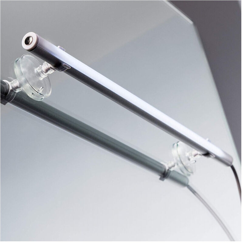 Trade Shop Traesio - Trade Shop - spiegellampe led-licht für make-up angebracht mit saugnäpfen usb-kabel make-up -