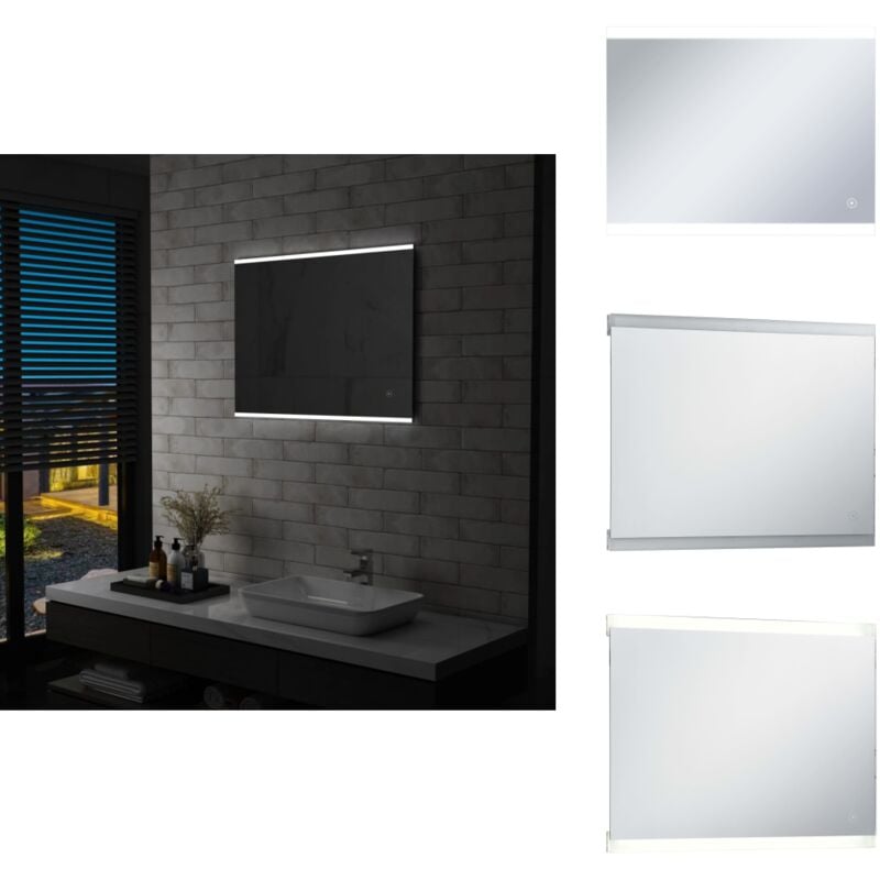 LED-Badspiegel mit Berührungssensor 80x60 cm - LED-Spiegel - Badezimmer Spiegel - Kosmetikspiegel - Spiegelschrank - Beleuchteter Spiegel