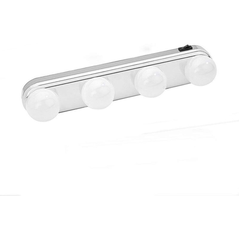 Spiegelleuchten, Schminkbeleuchtung für den Frontspiegel, Wandleuchte, Badezimmer-Fotoleuchte mit 4 LED-Lampen und starken Saugnäpfen