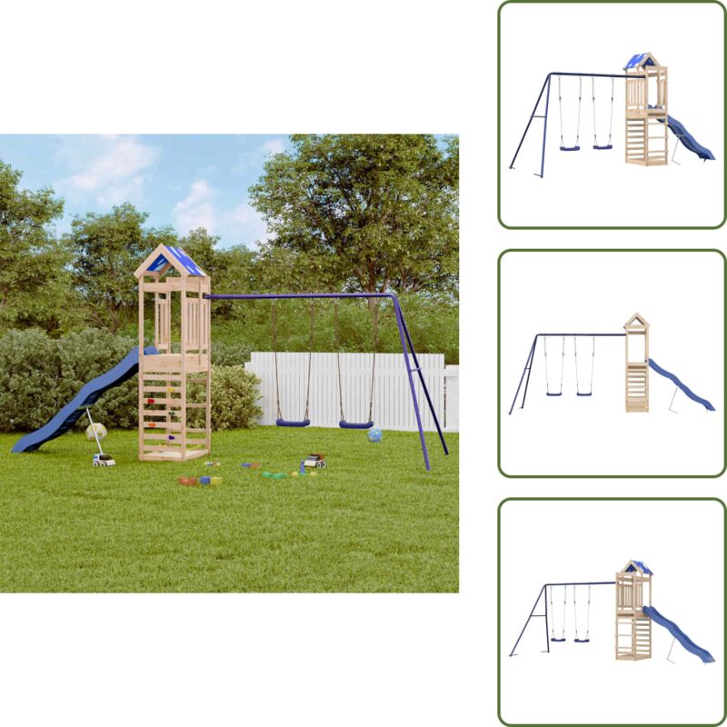 Spielturm Massivholz Kiefer - Holzspielgeräte - Spielturm - Kiefernholz - Kinderspielplatz - Freiluftsspiel