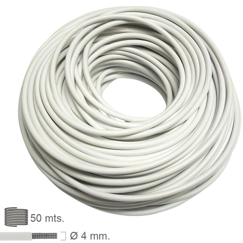 Oryx - Spiralförmiger, umhüllter Draht für Gardinen (Rolle mit 50 Metern)