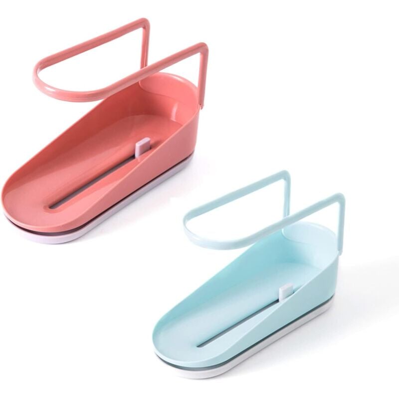 Sponge soap dish drainer sink tray sink rack drainer basket multifunctional sponge rack 2pcs