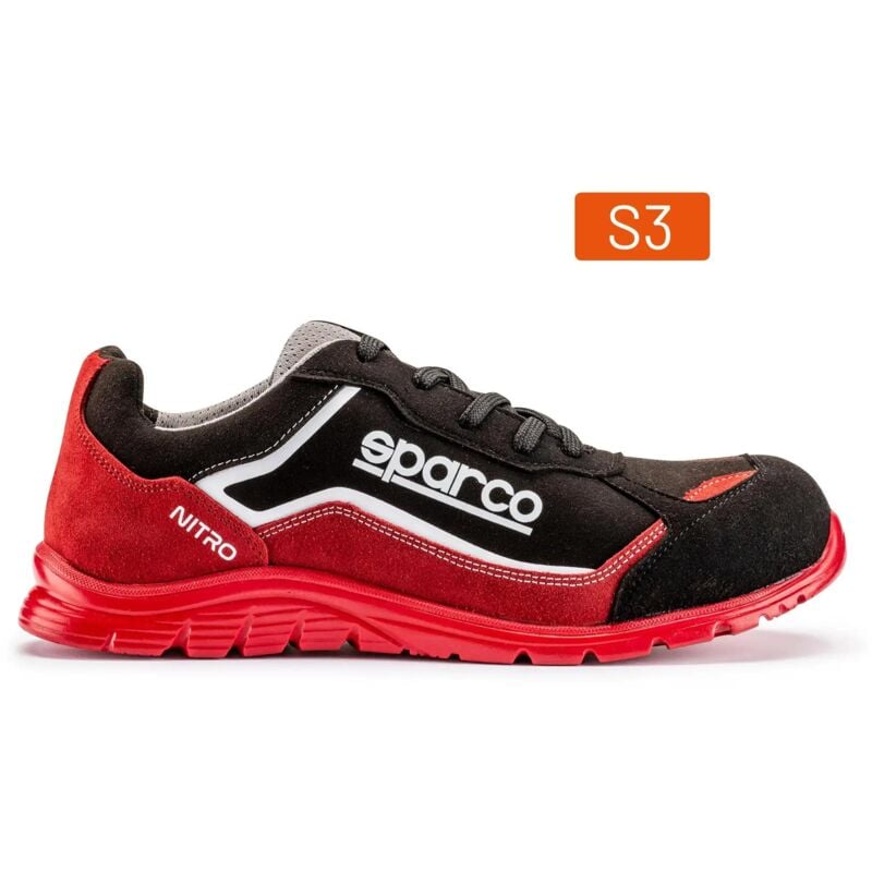 Nitro S3 src Arbeitsschuhe - 43 eu - Schwarz / Rot - Sparco