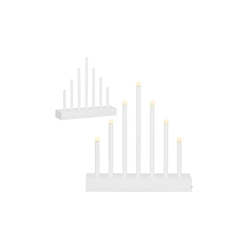 SPRINGOS Lichterbogen 7-flammige Schwibbogen LED Kerzenleuchter BxH: 20x20,5 cm Batteriebetrieben Lichtfarbe Warmweiß Adventsleuchter Kerzenleuchter
