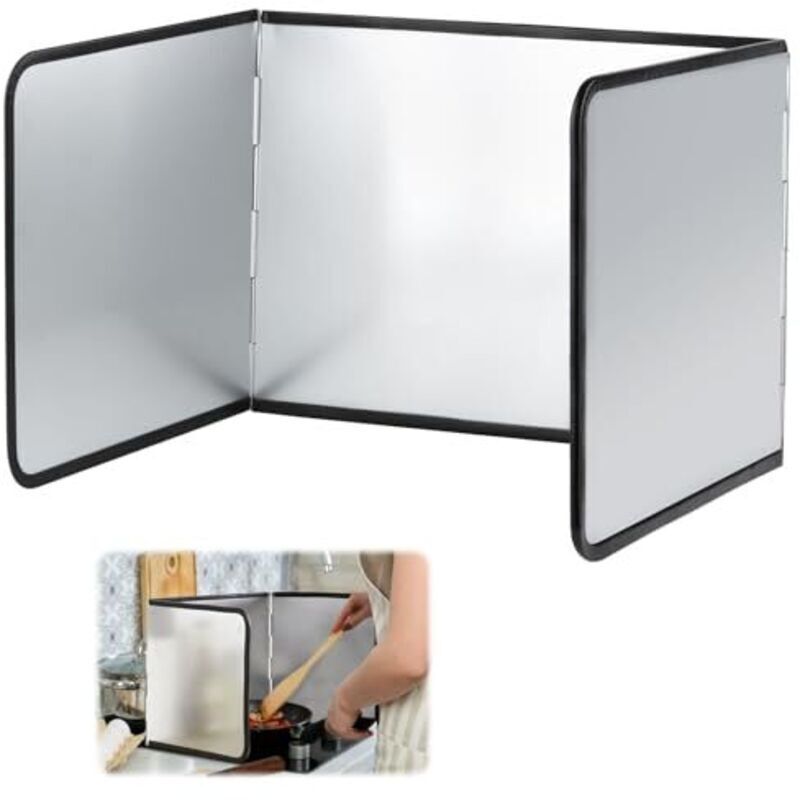 Spritzschutz für die Küche, Herdplatten-Displayschutz, faltbarer Spritzschutz für die Küche, Spritzschutz für Spüle, Kochen, Braten (39 x 29 x 30 cm)