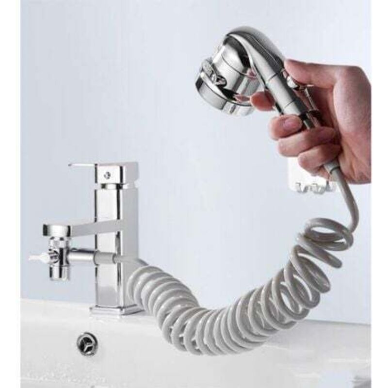 Jalleria - Spülbecken-Sprühset, Handbrause fürs Badezimmer mit 3 Sprühmodi zum Haarewaschen, fürs Badezimmer, für die Wäsche, für den