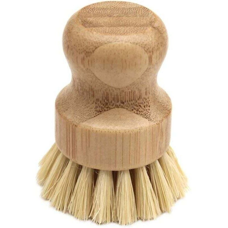 Spülbürste aus Holz, Scheuerbürste zum Reinigen von Geschirr, Pfannen, Geschirr, Küchenspülen – Palmenborsten