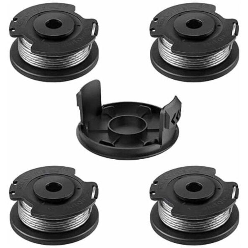 Spule für bosch, 4+1 Nylon-Ersatzspulen F016800569/F016800385, Spule für Bosch EasyGrassCut, kompatibel mit 23SL/26S (Durchmesser 1,65 mm, Länge 4,9