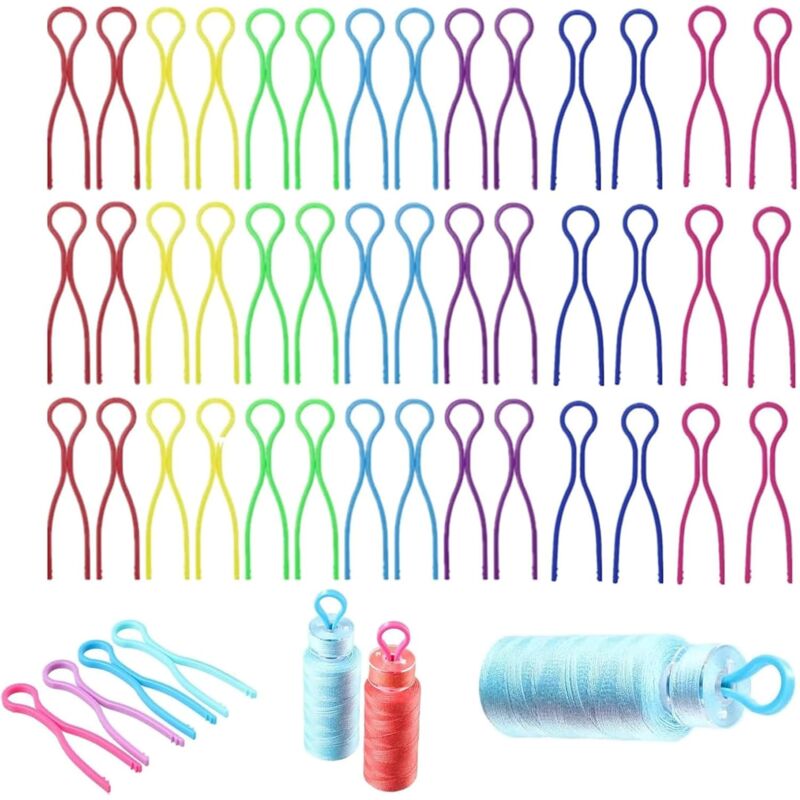 Spulenhalter Spulenfadenhalter, 40 Stück Kunststoffspule Clips, Spulen Faden Spule Klemmen, Nähmaschine Zubehör zum Halten von Halten Spule Faden