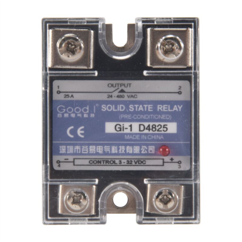 Ssr 25A 3-32V Dc Bis 24-480V Ac Einphasen Halb Leiter Relais Steuerung -1 D4825 Last Spannung