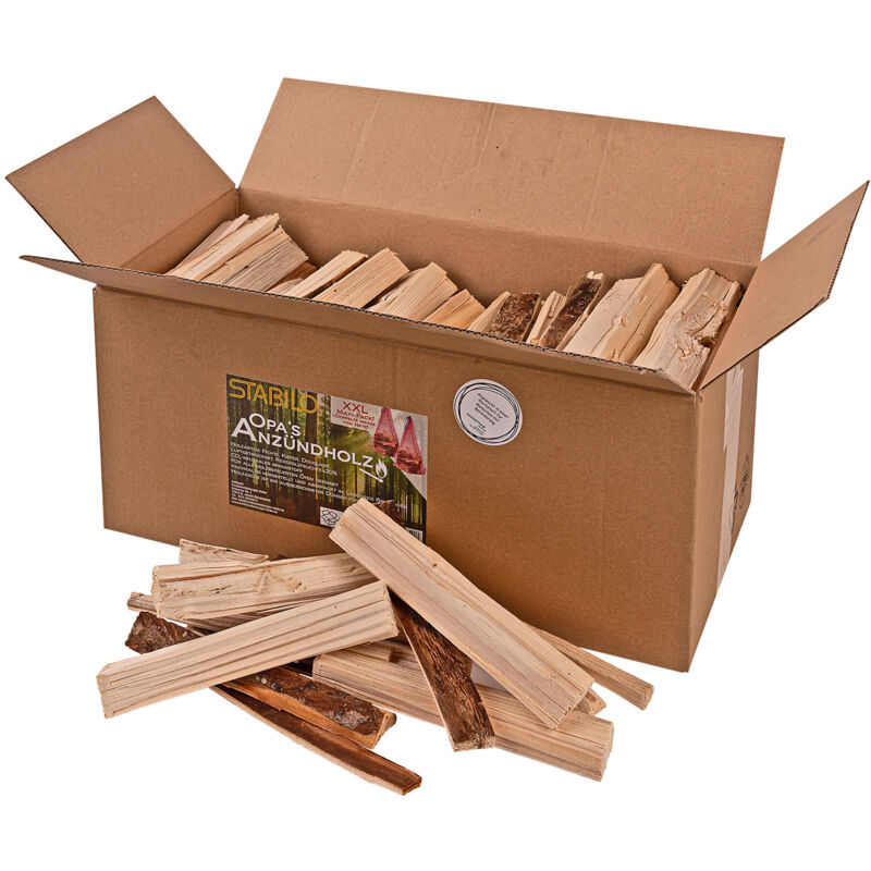 Stabilo Anzündholz im Karton 4,50 kg Anmachholz Anfeuerholz Anzünder